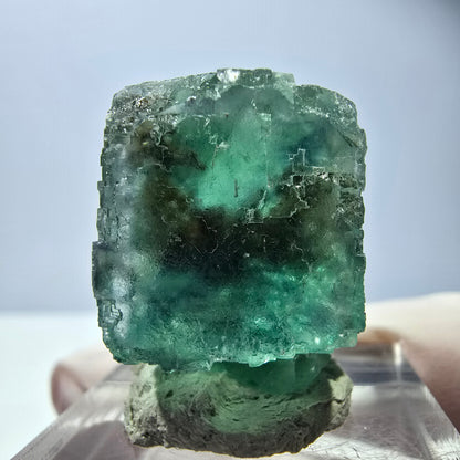 Klarer Phantom Fluorit Würfel parkettiert, grün Okorusu, Namibia 24*21*18mm