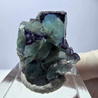 Phantom Fluorit Würfel Stufe, parkettiert, zonal Okorusu, Namibia 28*24*18mm