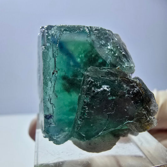 Phantom Fluorit Würfel Stufe, grün parkettiert Okorusu, Namibia 30*24*23mm