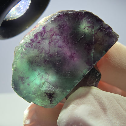 Spécimen de cube de fluorite fantôme parqueté vert violet Okorusu, Namibie 28*26*17 mm 