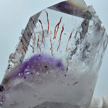 Harlequin Phantom Amethyst with Analcim Streep Mine, Goboboseb, Namibia 42*26*16mm 