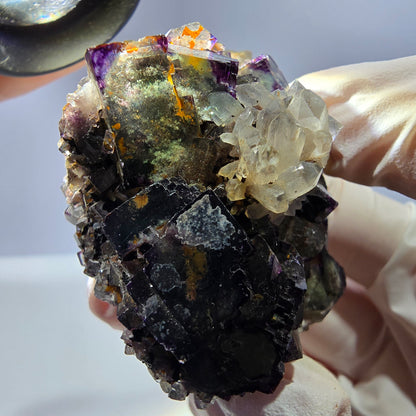 Cubes de fluorite fantôme transparente, spécimen de quartz, Okorusu zonal, Namibie, 58 x 48 x 44 mm 
