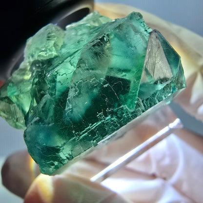 Phantom Fluorit Würfel Stufe, grün parkettiert Okorusu, Namibia 27*24*22mm