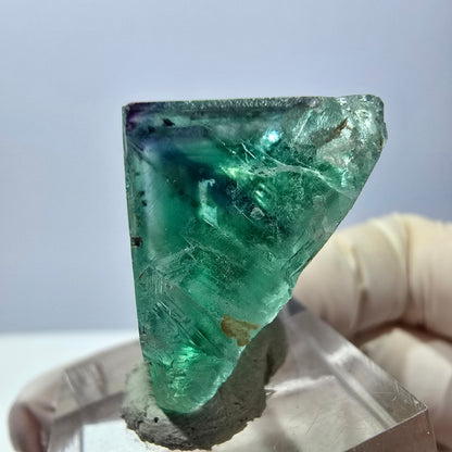 Cube de fluorite fantôme parqueté, zonal, vert violet Okorusu, Namibie 27*27*20mm 