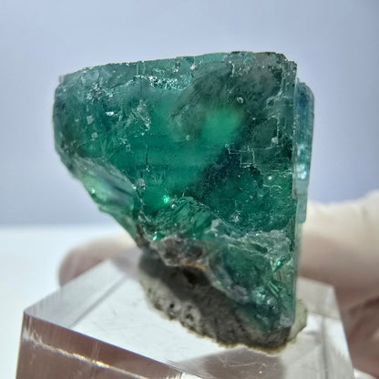 Klarer Phantom Fluorit Würfel parkettiert, grün Okorusu, Namibia 26*25*25mm