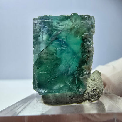 Klarer Phantom Fluorit Würfel parkettiert, grün Okorusu, Namibia 21*20*16mm