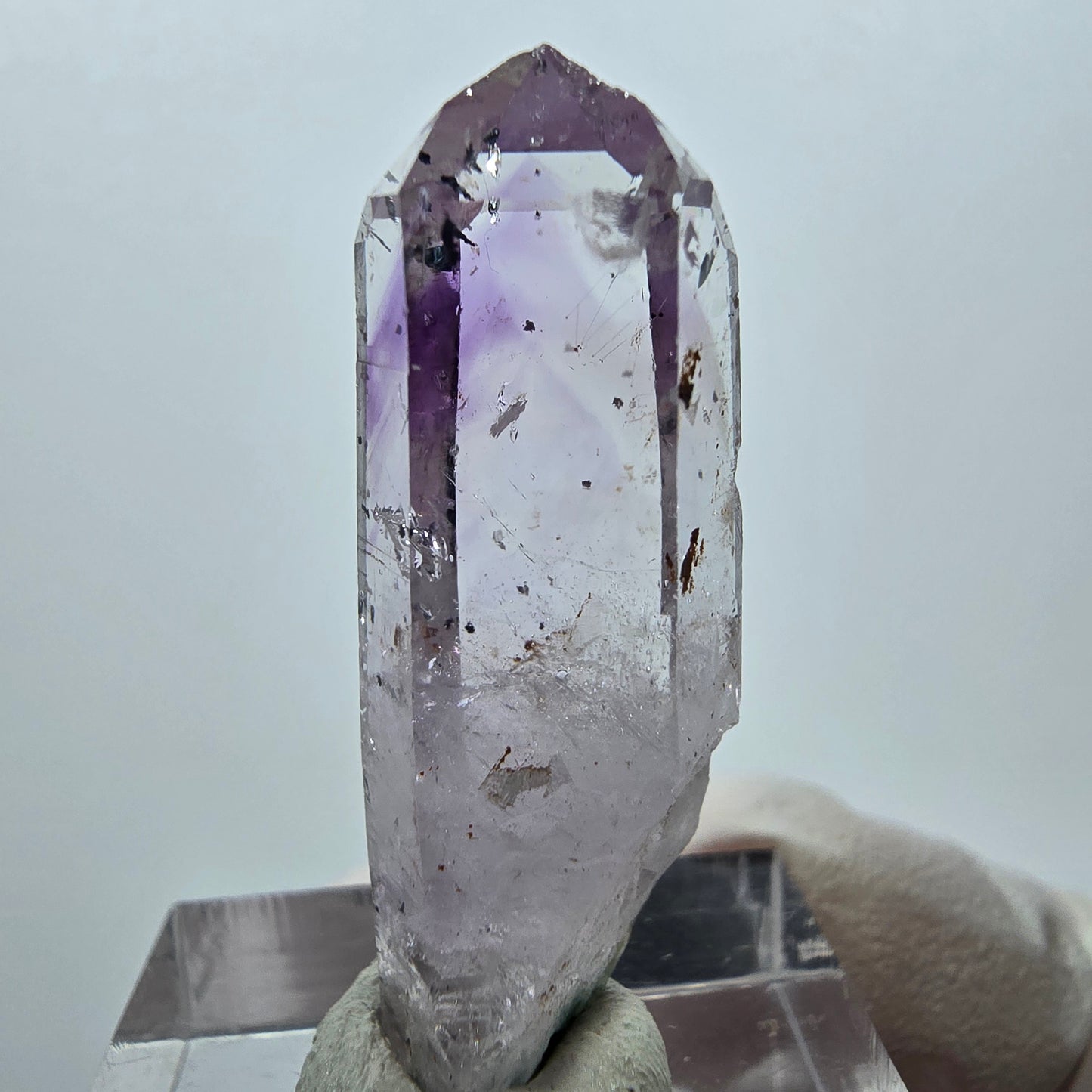 Mine d'améthyste Harlequin Phantom, Goboboseb, Namibie, 36 x 13 x 9 mm 