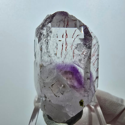 Harlequin Phantom Amethyst with Analcim Streep Mine, Goboboseb, Namibia 42*26*16mm 