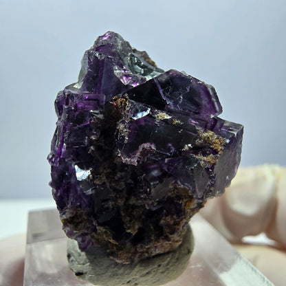 Phantom Fluorite Cube Specimen, green purple Okorusu, Namibia 28*23*22mm 