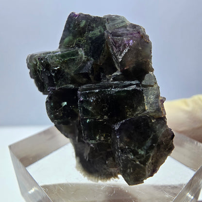 Phantom Fluorite Cube Specimen, green purple Okorusu, Namibia 30*23*17mm 