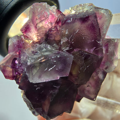 Phantom Fluorite Cube Specimen, green purple Okorusu, Namibia 34*26*19mm 
