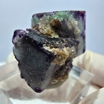 Phantom Fluorite Cube Specimen, green purple Okorusu, Namibia 22*21*18mm 