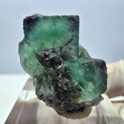 Phantom Fluorite Cube Specimen, green purple Okorusu, Namibia 30*20*18mm 