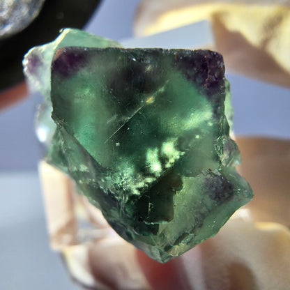 Phantom Fluorite Cube Specimen, green purple Okorusu, Namibia 30*20*18mm 