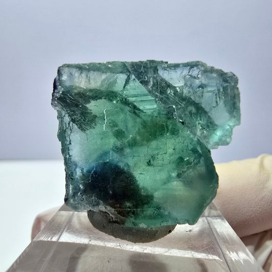 Clear Phantom Fluorite Cube parquetted, green Okorusu, Namibia 26*23*14mm 