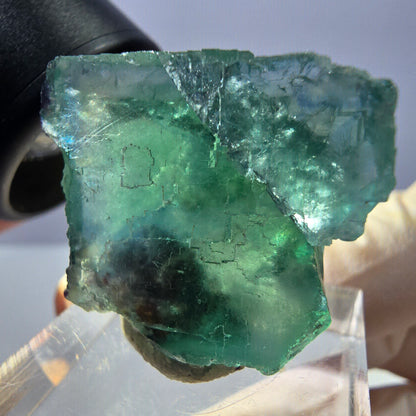 Clear Phantom Fluorite Cube parquetted, green Okorusu, Namibia 26*23*14mm 