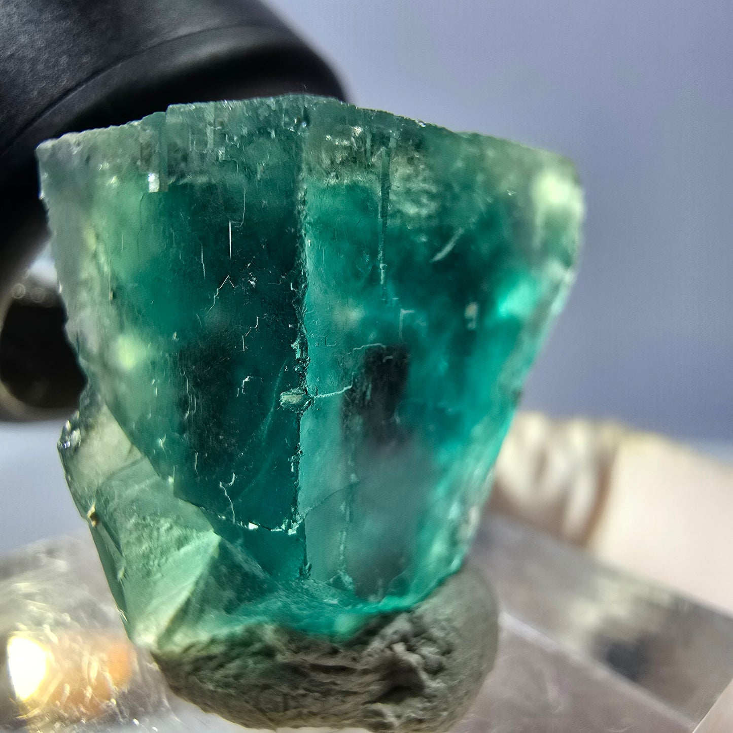 Clear Phantom Fluorite Cube parquetted, green Okorusu, Namibia 21*21*14mm 