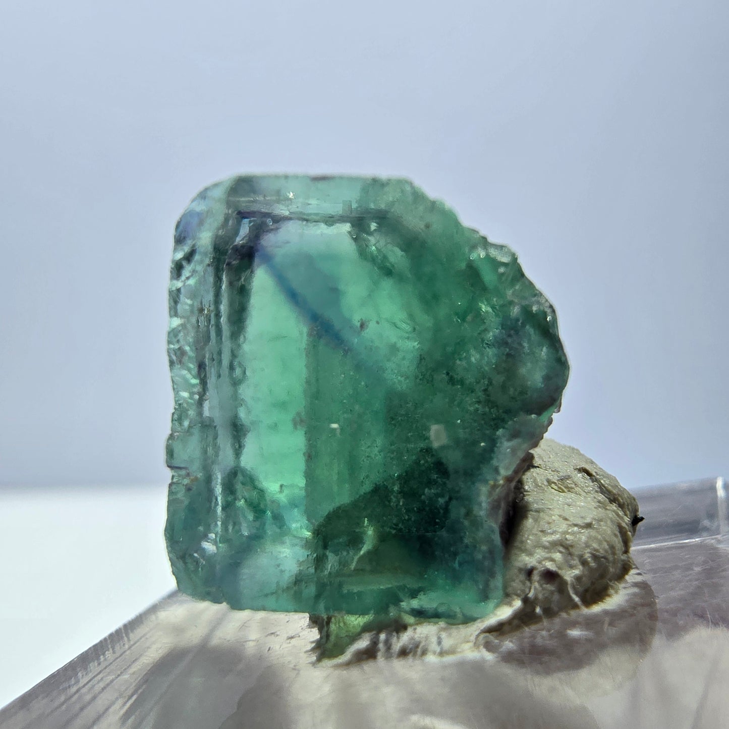 Clear Phantom Fluorite Cube parquetted, green Okorusu, Namibia 15*14*13mm 