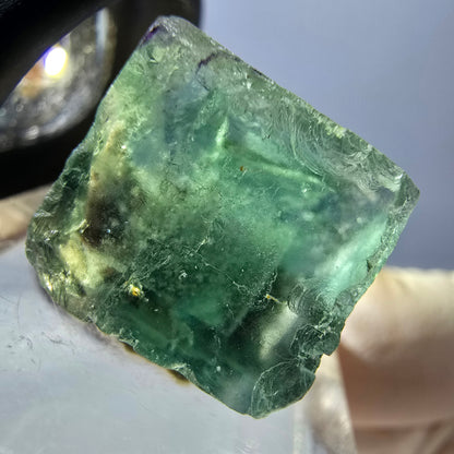 Clear Phantom Fluorite Cube parquetted, green Okorusu, Namibia 15*14*13mm 