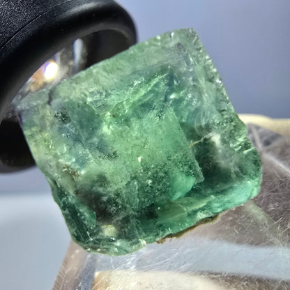 Clear Phantom Fluorite Cube parquetted, green Okorusu, Namibia 15*14*13mm 