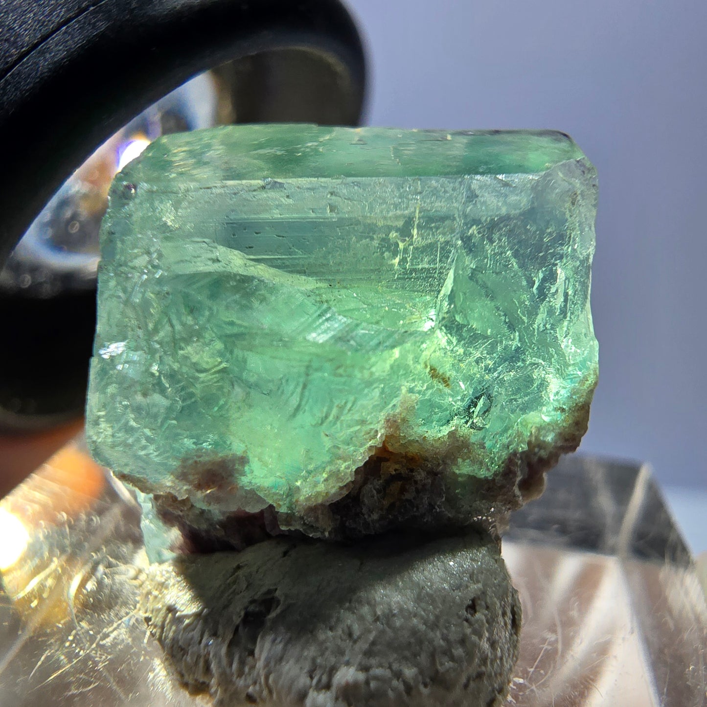 Clear Phantom Fluorite Cube parquetted, green Okorusu, Namibia 15*14*13mm 