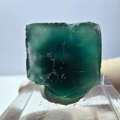 Clear Phantom Fluorite Cube parquetted, green Okorusu, Namibia 18*18*17mm 