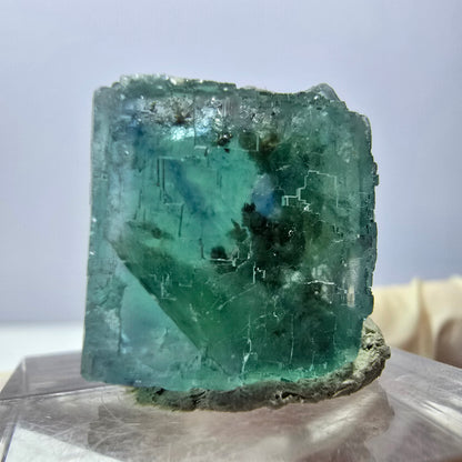 Klarer Phantom Fluorit Würfel parkettiert, grün Okorusu, Namibia 19*19*17mm