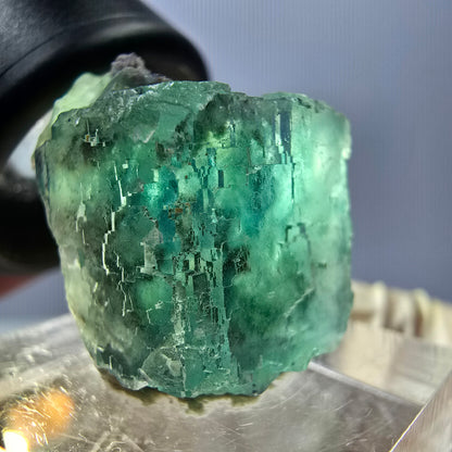 Klarer Phantom Fluorit Würfel parkettiert, grün Okorusu, Namibia 19*19*17mm