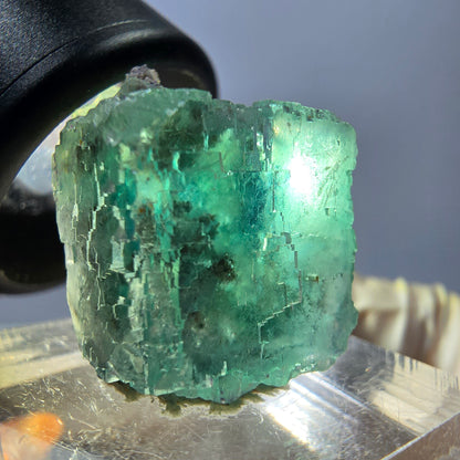 Klarer Phantom Fluorit Würfel parkettiert, grün Okorusu, Namibia 19*19*17mm