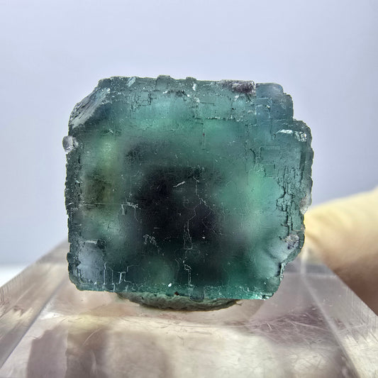 Klarer Phantom Fluorit Würfel parkettiert, grün Okorusu, Namibia 18*16*14mm