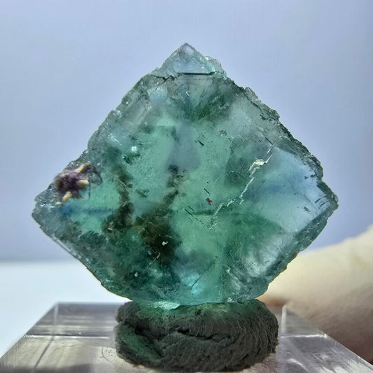 Klarer Phantom Fluorit Würfel parkettiert, grün Okorusu, Namibia 19*19*14mm