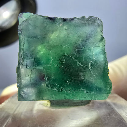 Klarer Phantom Fluorit Würfel parkettiert, grün Okorusu, Namibia 19*17*17mm