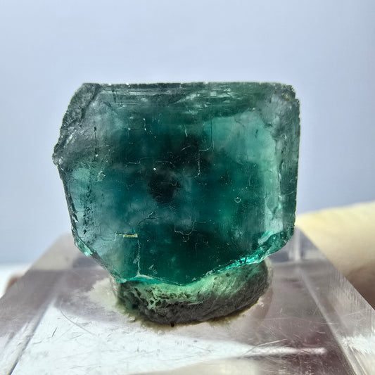 Klarer Phantom Fluorit Würfel parkettiert, grün Okorusu, Namibia 17*16*15mm