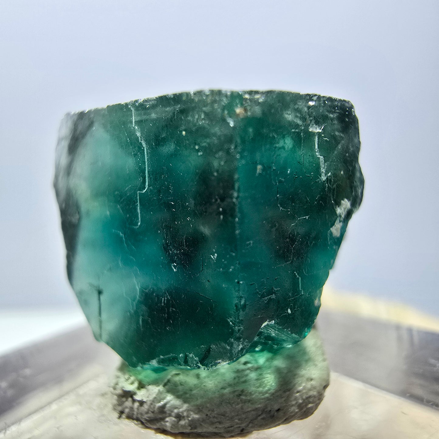 Klarer Phantom Fluorit Würfel parkettiert, grün Okorusu, Namibia 17*16*15mm