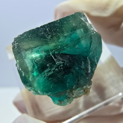 Klarer Phantom Fluorit Würfel parkettiert, grün Okorusu, Namibia 17*16*15mm