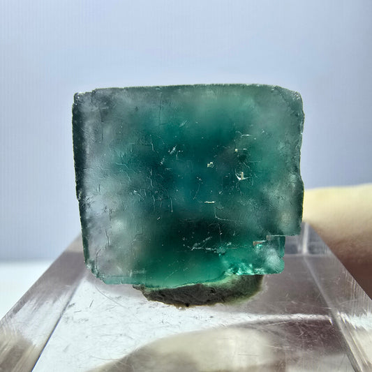 Klarer Phantom Fluorit Würfel parkettiert, grün Okorusu, Namibia 18*16*11mm