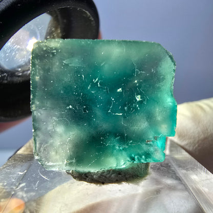 Klarer Phantom Fluorit Würfel parkettiert, grün Okorusu, Namibia 18*16*11mm