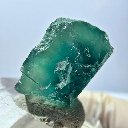 Klarer Phantom Fluorit Würfel parkettiert, grün Okorusu, Namibia 18*16*11mm