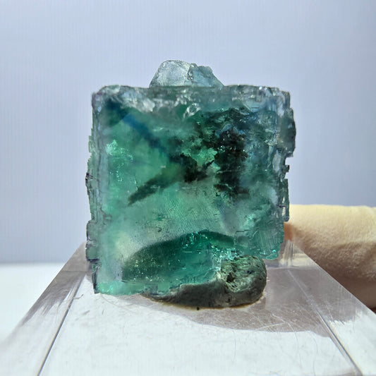 Klarer Phantom Fluorit Würfel parkettiert, grün Okorusu, Namibia 23*19*16mm