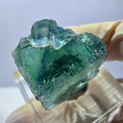Klarer Phantom Fluorit Würfel parkettiert, grün Okorusu, Namibia 23*19*16mm