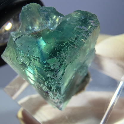 Klarer Phantom Fluorit Würfel parkettiert, grün Okorusu, Namibia 23*19*16mm
