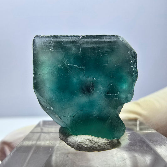 Klarer Phantom Fluorit Würfel parkettiert, grün Okorusu, Namibia 19*19*16mm