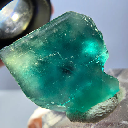 Klarer Phantom Fluorit Würfel parkettiert, grün Okorusu, Namibia 19*19*16mm