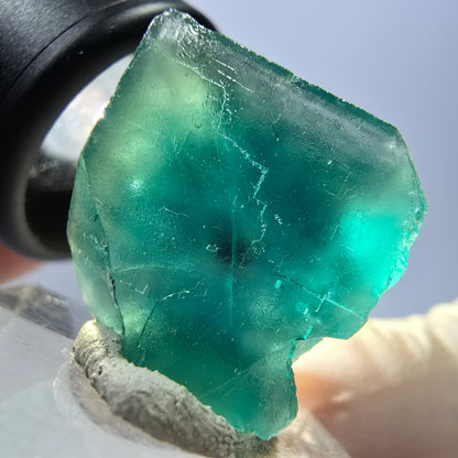 Klarer Phantom Fluorit Würfel parkettiert, grün Okorusu, Namibia 19*19*16mm