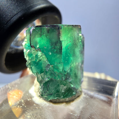 Klarer Phantom Fluorit Würfel parkettiert, grün Okorusu, Namibia - 21*16*14mm
