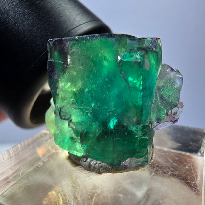 Klarer Phantom Fluorit Würfel parkettiert, grün Okorusu, Namibia - 21*16*14mm