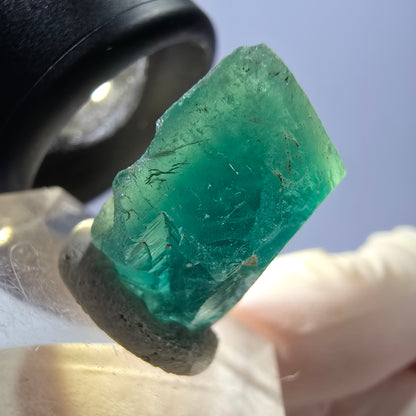 Klarer Phantom Fluorit Würfel parkettiert, grün Okorusu, Namibia 21*18*12mm