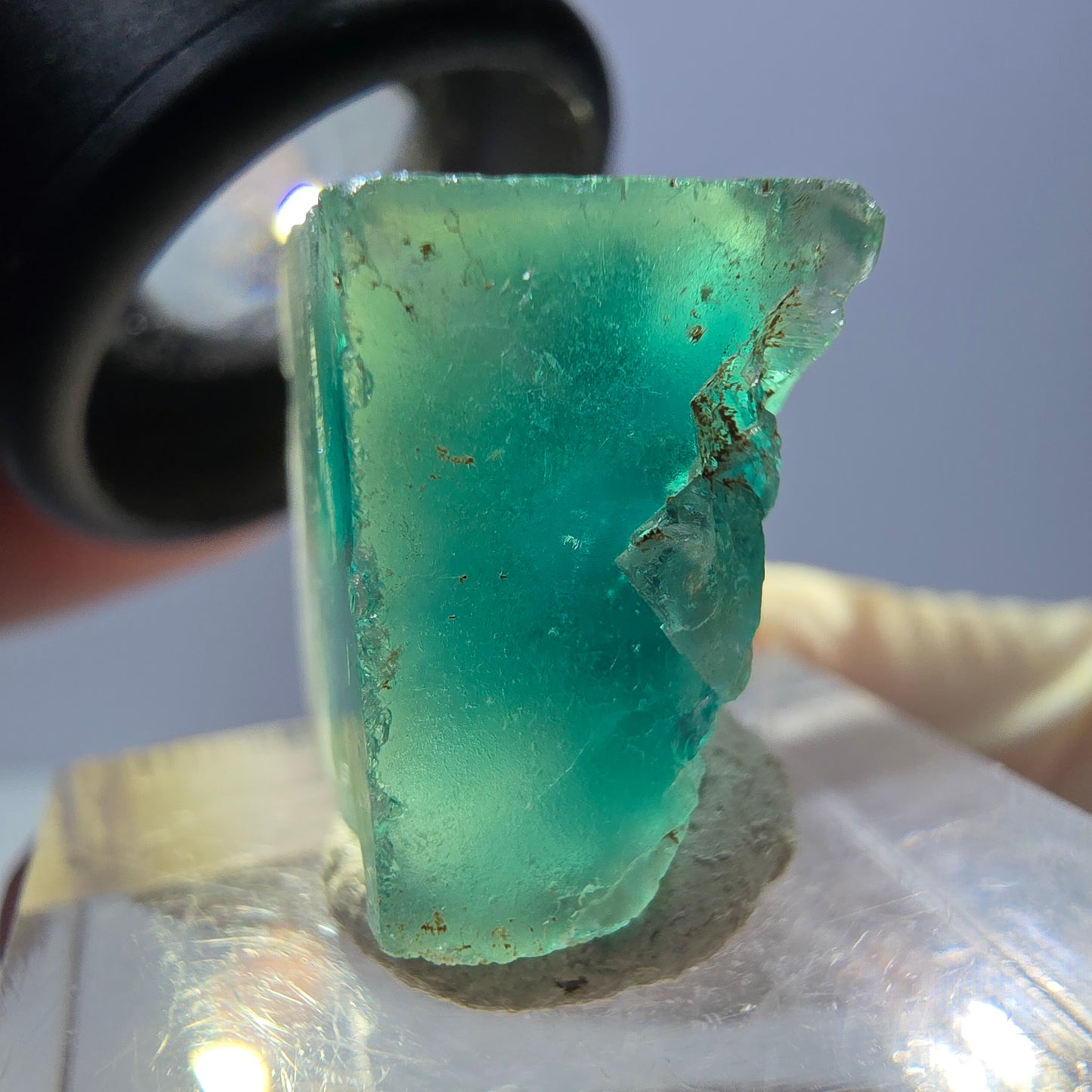 Klarer Phantom Fluorit Würfel parkettiert, grün Okorusu, Namibia 16*16*12mm