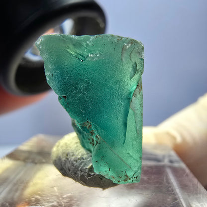 Klarer Phantom Fluorit Würfel parkettiert, grün Okorusu, Namibia 16*16*12mm