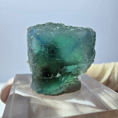 Klarer Phantom Fluorit Würfel parkettiert, grün Okorusu, Namibia 20*18*17mm